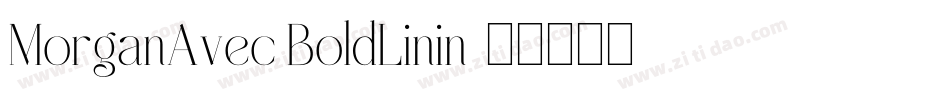 MorganAvec BoldLinin字体转换